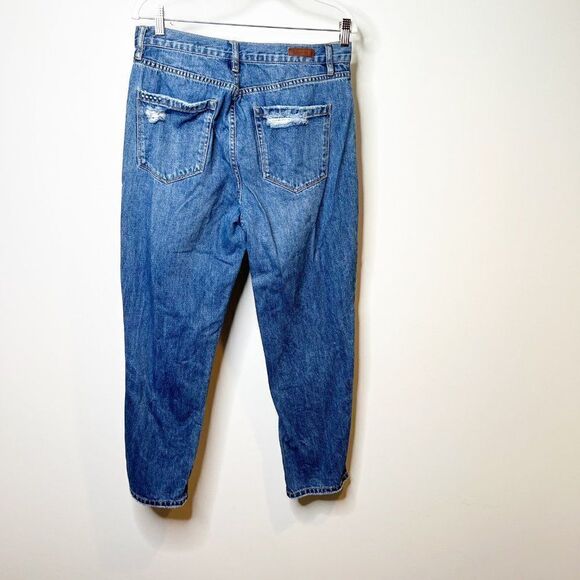 Blank NYC Womens Blue Distressed High Rise The Madison Cropped Jeans Size 31 - Picture 2 of 6